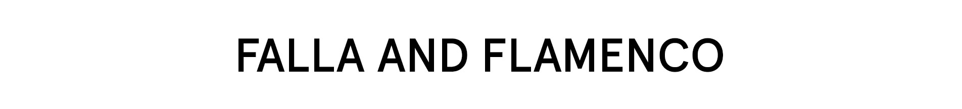 Falla and Flamenco