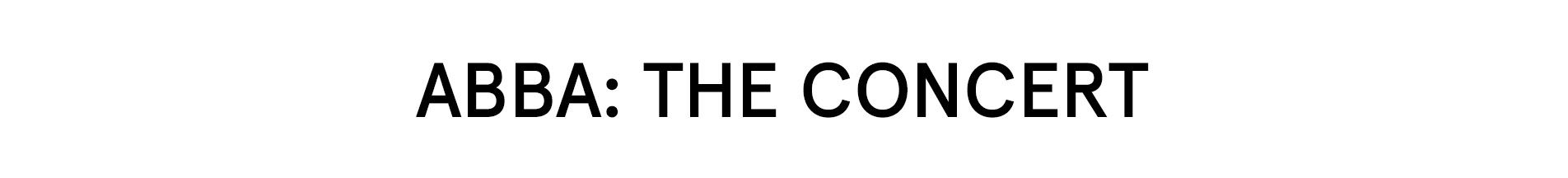 ABBA: The Concert