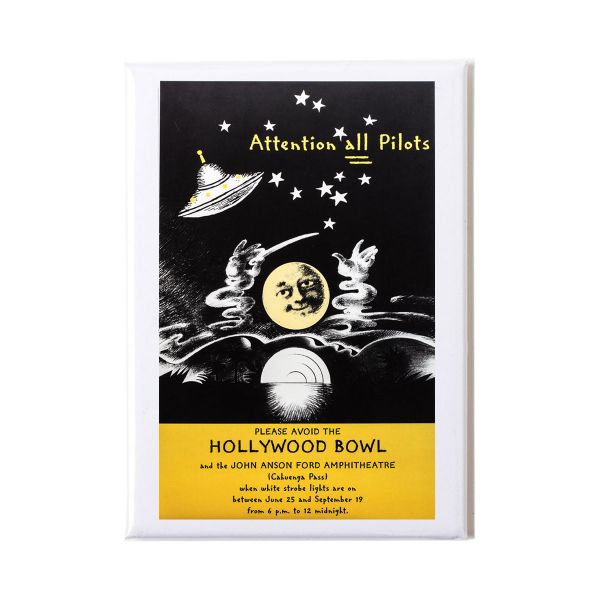 Hollywood Bowl Moon Do Not Fly Magnet
