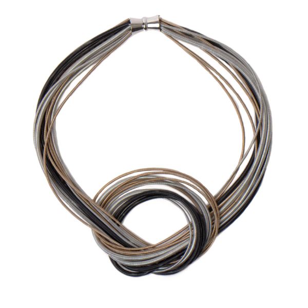 Rose Gold Piano Wire Knot Necklace