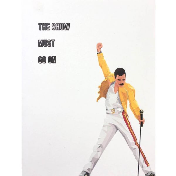 Freddie Mercury 'The Show Must Go On' Card