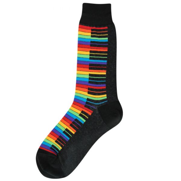 Rainbow Piano Socks - Men