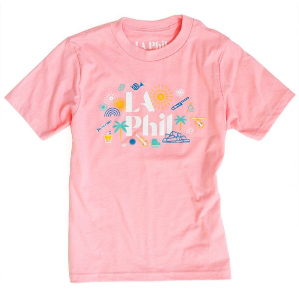 LA Phil Icons T-Shirt Youth (Pink)