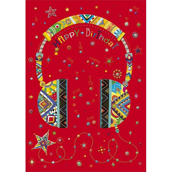 Headphone Birthday Card