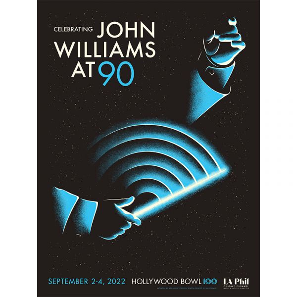 John Williams at 90 Poster - Blue