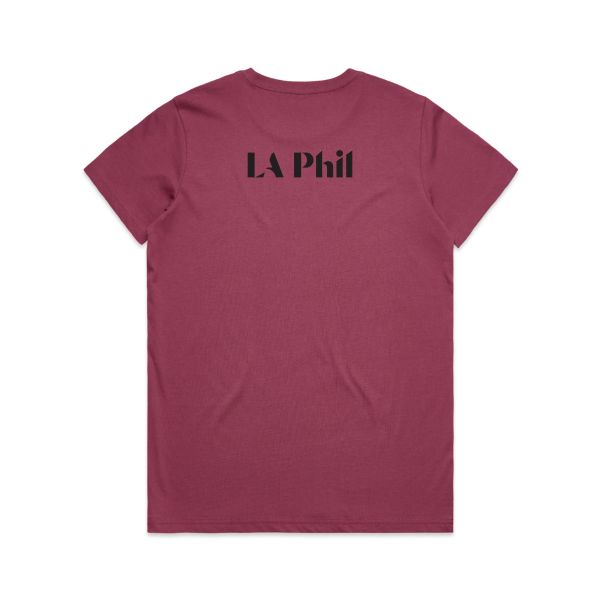 Ladies LA Phil Noted Woman Tee - Berry