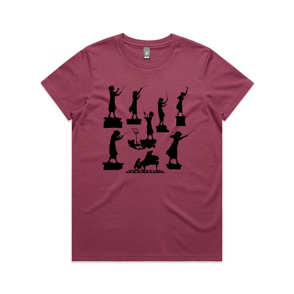 Ladies LA Phil Noted Woman Tee - Berry