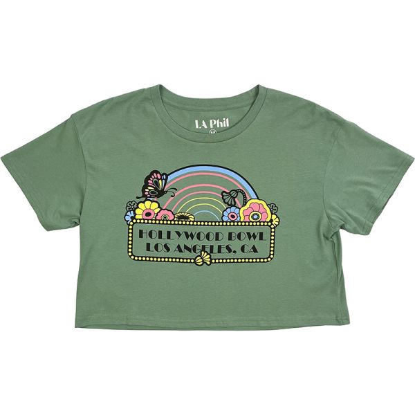 Hollywood Bowl Flower Power Crop Tee