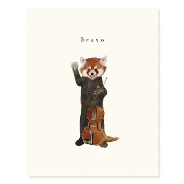 Bravo Red Panda Violin Card