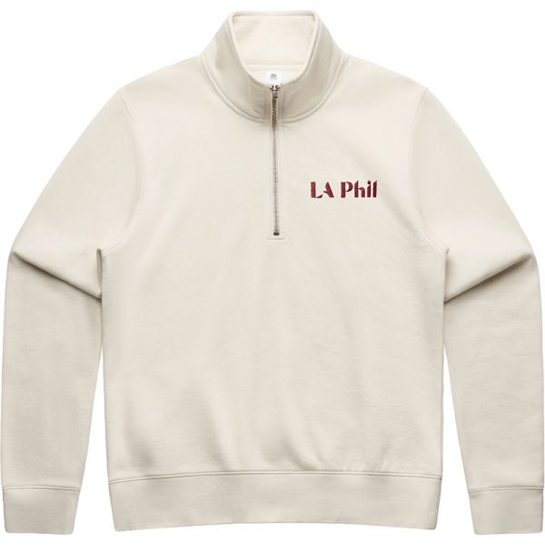 LA Phil Ecru Quarter Zip Sweatshirt - Ladies