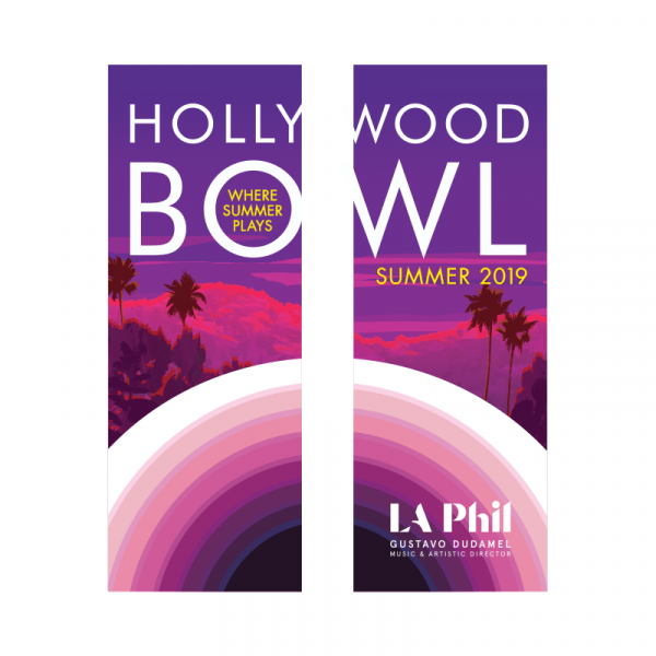 Hollywood Bowl 2019 Season Banner: Purple