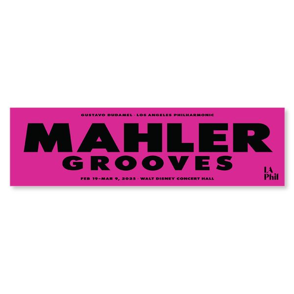 Mahler Grooves Bumper Sticker - Pink