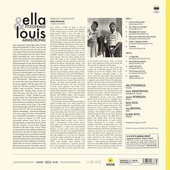 Ella & Louis (LP, Yellow Vinyl)