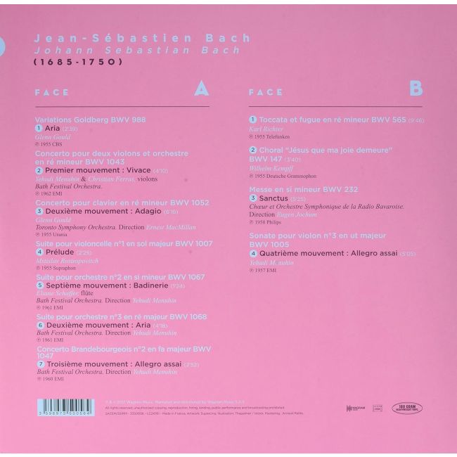 The Masterpieces of Bach (LP)