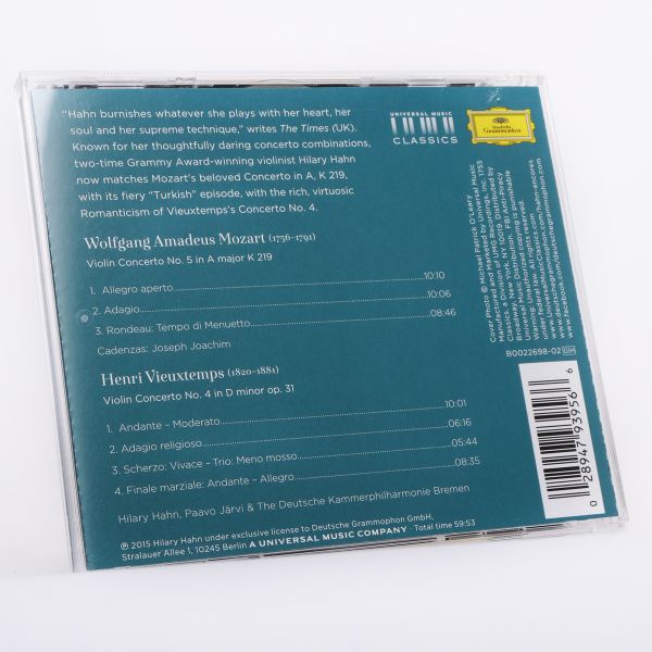 Hilary Hahn: Mozart and Vieuxtemps (CD)