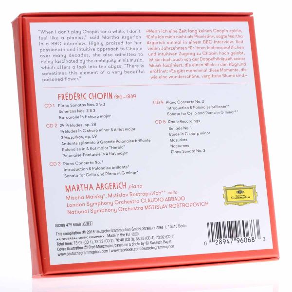 未開封【廃盤•限定盤】MARTHA ARGERICH フィリップス録音全集 6枚 Martha Argerich: Complete Chopin (CD)