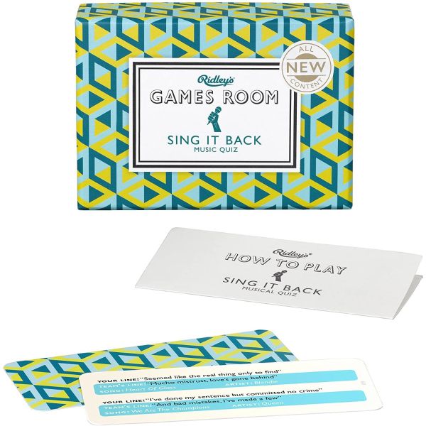 Ridley's Quiz Cards Games Room Sing It Back Music Game Holiday Family Gifts  Fun