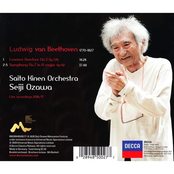 Seiji Ozawa - Beethoven: Symphony No. 7 & Leonore Overture