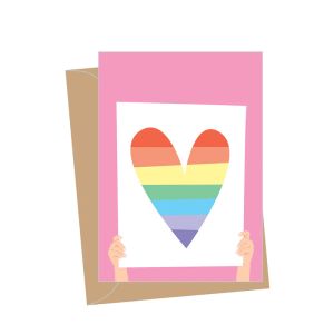 Rainbow Heart Greeting Card
