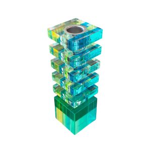 Candleholder + Bud Vase - Blue & Green