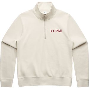 LA Phil Ecru Quarter Zip Sweatshirt - Ladies