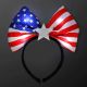 Light Up USA Flag Bow Headband