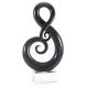 Black and White Glass Clef Note