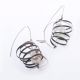 Pearl with Silver Swirl Earrings