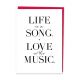 Life is a Song Greeting Card