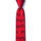 Red Silk Sheet Music Skinny Tie
